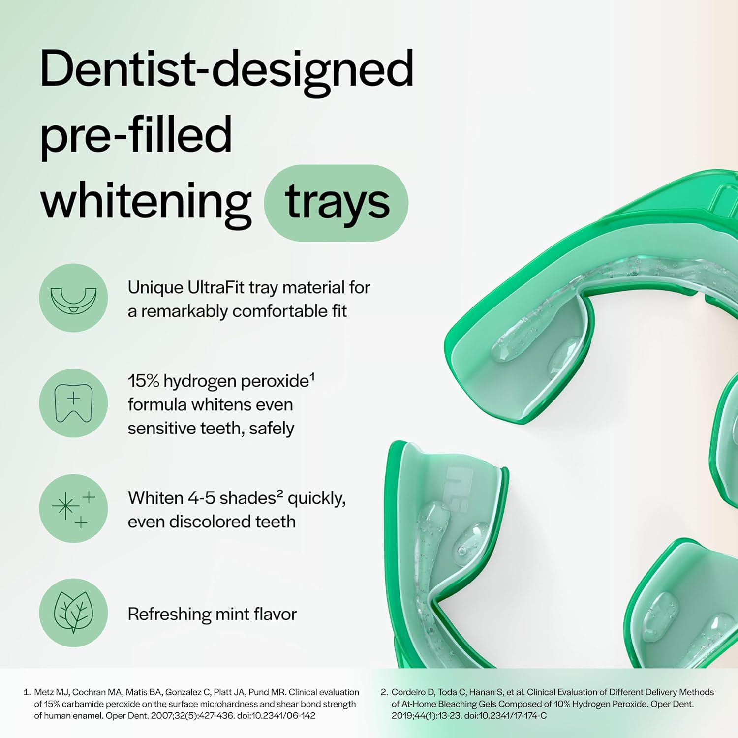 Opalescence GO 15 Whitening Bundle - (7 Treatments) Hydrogen Peroxide Prefilled Whitening Trays and Travel Sensitive Whitening Toothpaste 1 Oz - Mint Flavor- 6288-1T