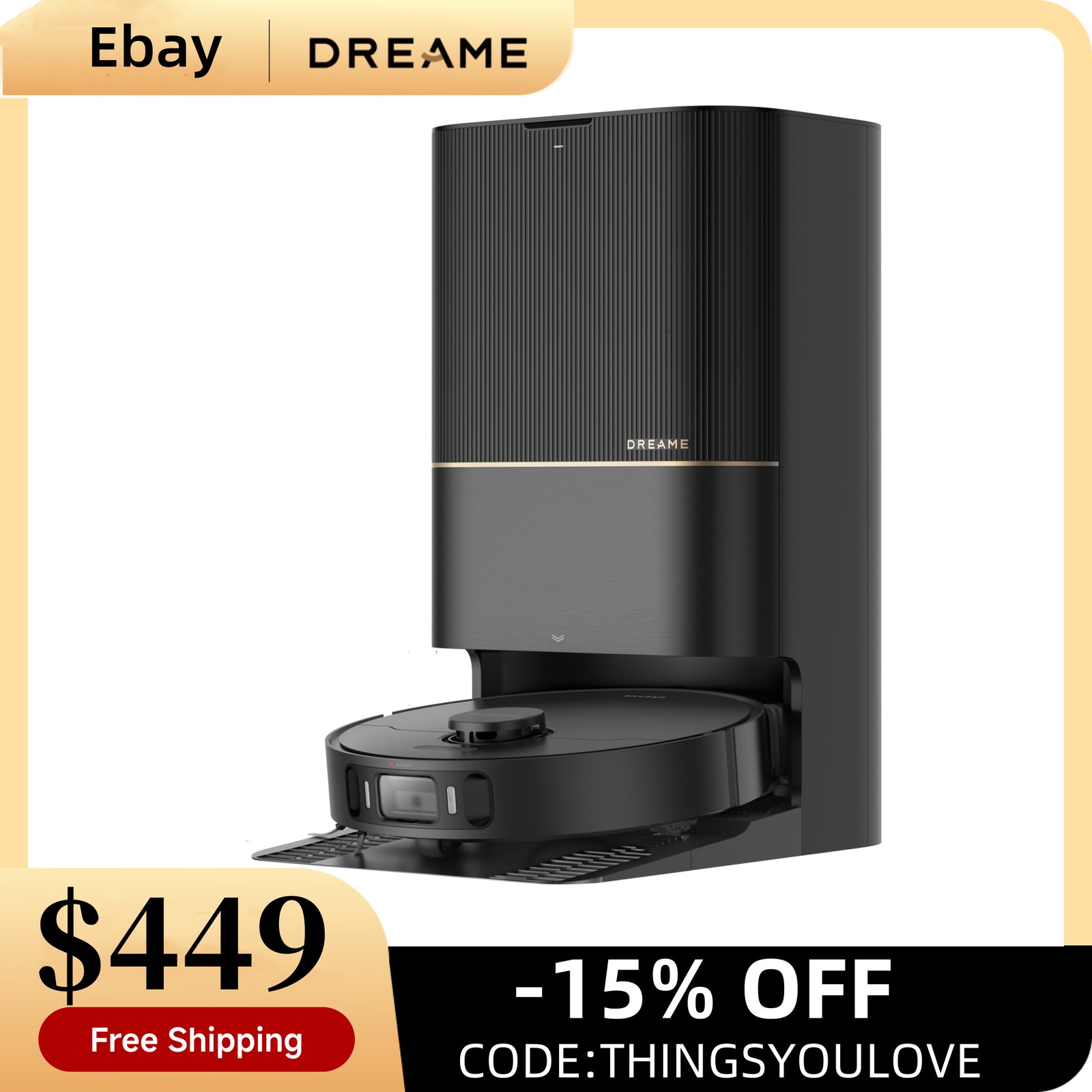 DREAME X30 Ultra Robot Vacuum 8300Pa 140℉ Water Wash Mop Seller Refurbished