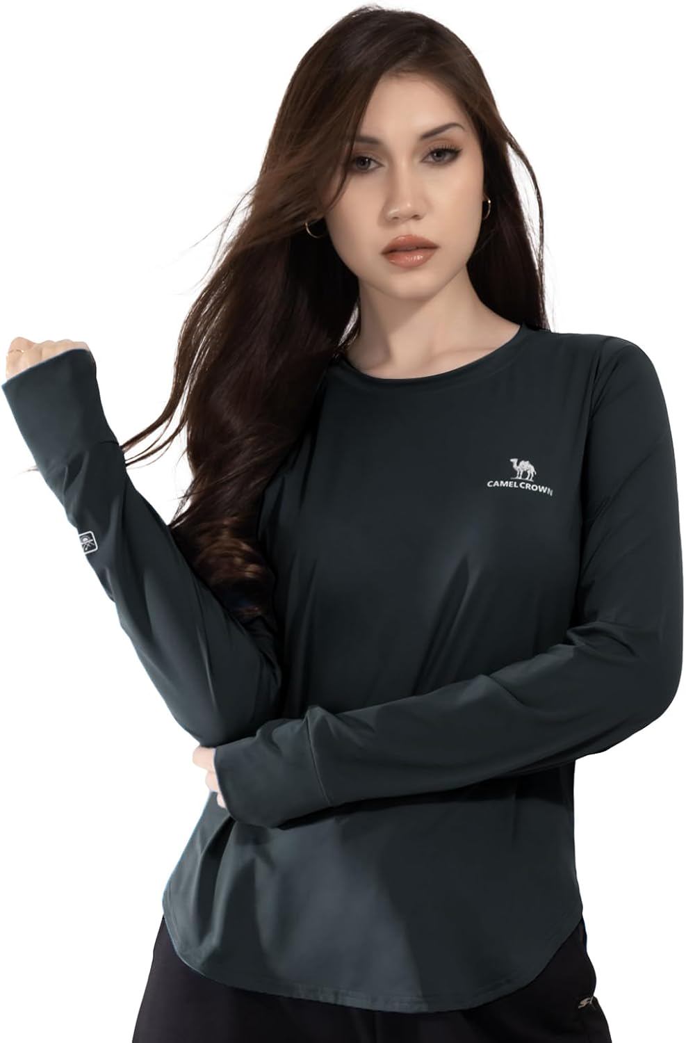 CAMEL CROWN Rash Guard for Women UPF 50+ UV Sun Protection Swim Tops Women Lightweight Quick Dry Long Sleeve Top Hoodie