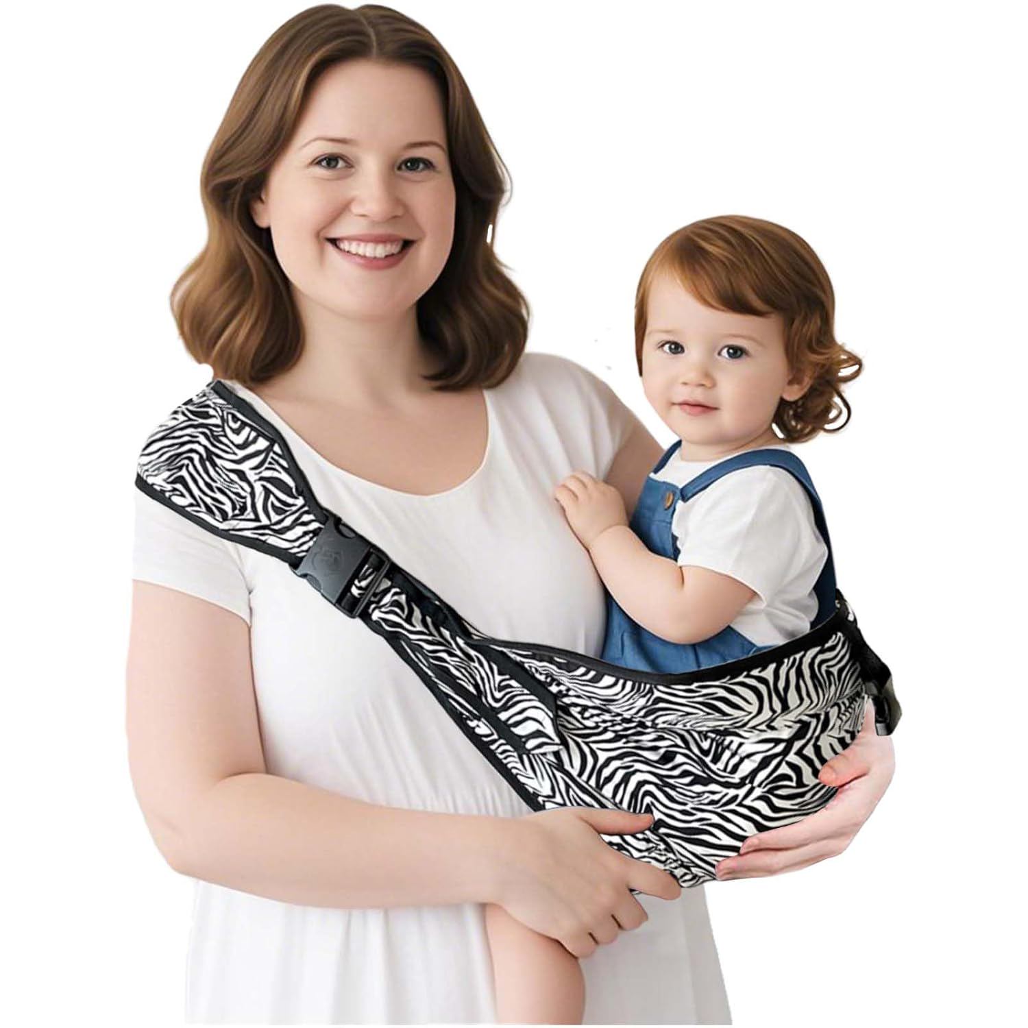 Baby Sling Carrier Toddler Carrier Boys Girls Newborn to Toddler Sling Hip Carrying 8-35lbs(Zebra)